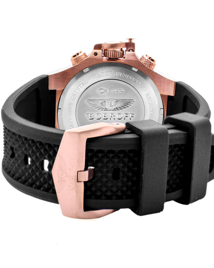 Bobroff Black Rubber Dress Watch