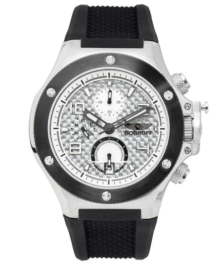 Bobroff Black Rubber Bracelet Watch