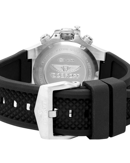 Bobroff Black Rubber Bracelet Watch