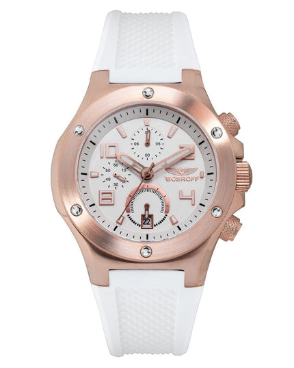 Bobroff White Rubber Bracelet Watch