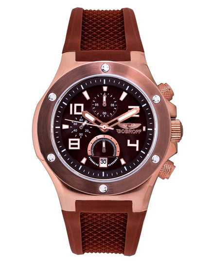 Bobroff Brown Rubber Dress Watch