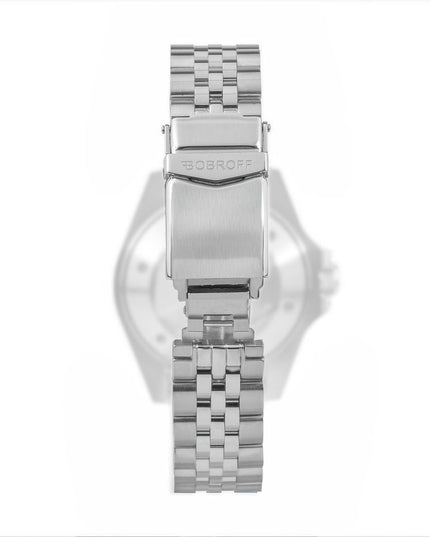 Bobroff Silver Stainless Steel Bracelet Watch
