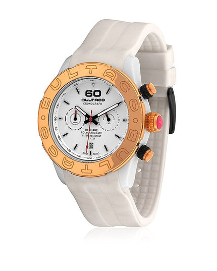 Bultaco White Rubber Sport Watch