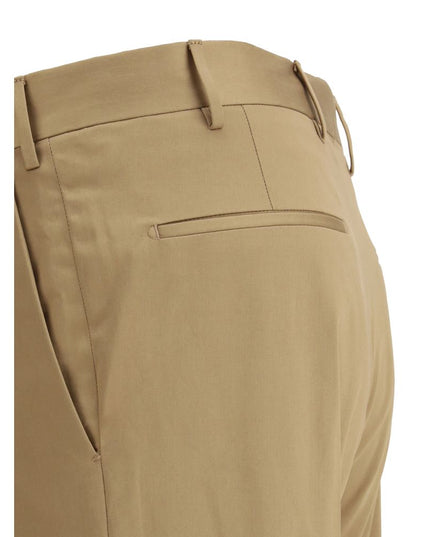 PT Torino Beige Cotton Casual Pants