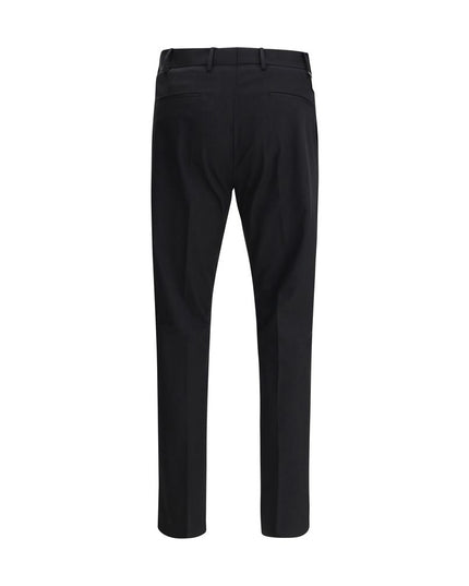 PT Torino Black Cotton Casual Pants