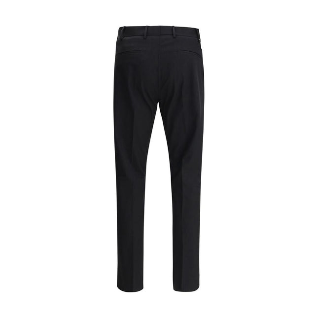 PT Torino Black Cotton Casual Pants