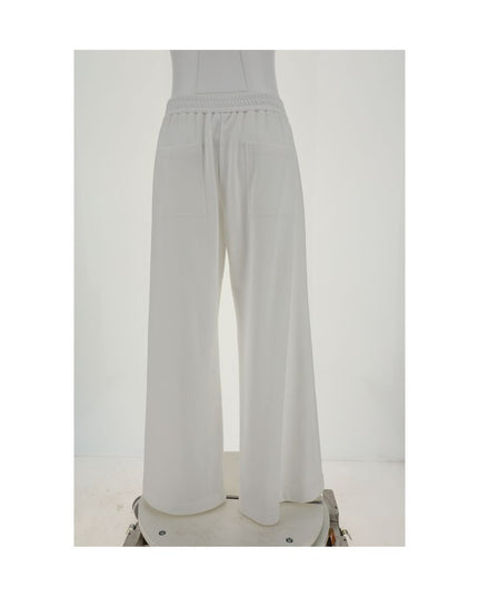 Brunello Cucinelli White Cotton Casual Pants