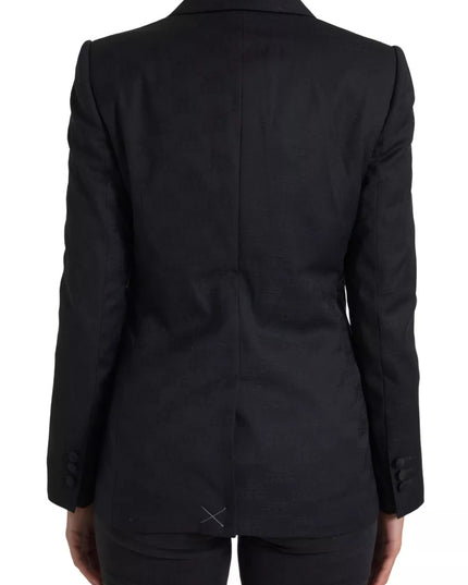 Dolce & Gabbana Black Long Sleeve Coat Blazer Jacket