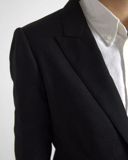 Dolce & Gabbana Black Long Sleeve Coat Blazer Jacket