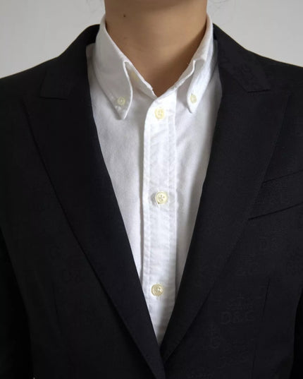 Dolce & Gabbana Black Long Sleeve Coat Blazer Jacket