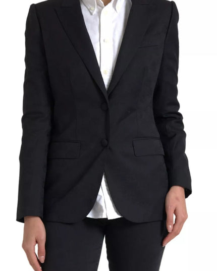 Dolce & Gabbana Black Long Sleeve Coat Blazer Jacket