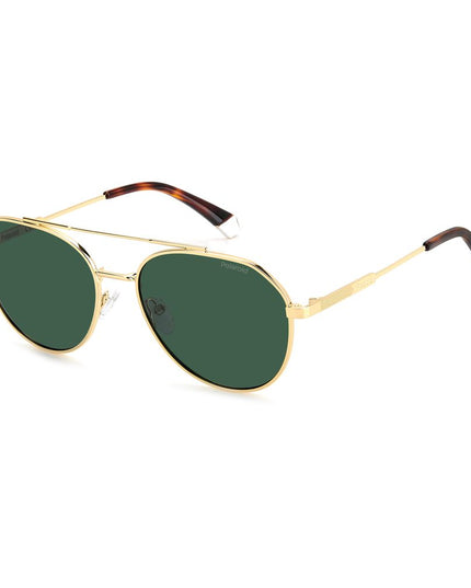 Polaroid Gold Stainless Steel Sunglasses