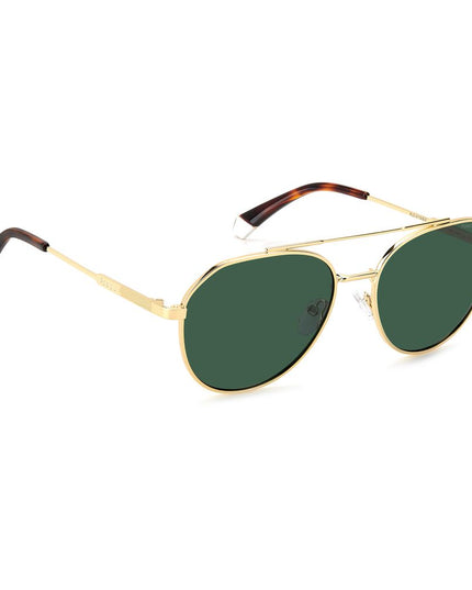 Polaroid Gold Stainless Steel Sunglasses