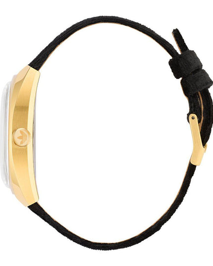 Adidas Black Leather Dress Watch