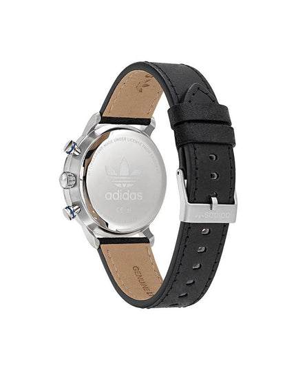 Adidas Black Leather Dress Watch
