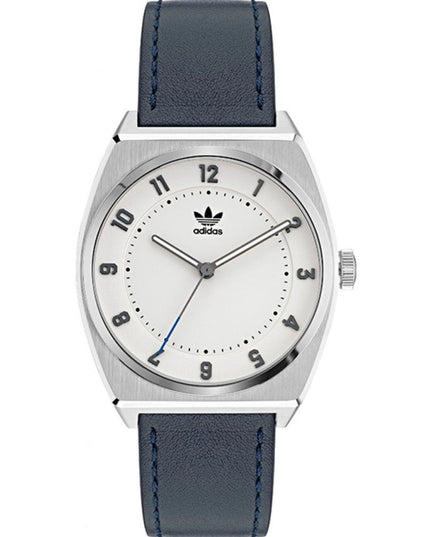 Adidas Blue Leather Dress Watch
