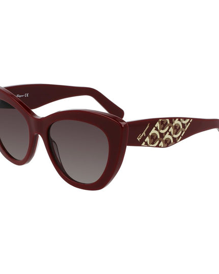 Salvatore Ferragamo Bordeaux Acetate Sunglasses
