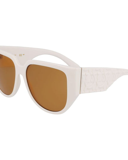 Ferragamo White Bio Injected Sunglasses