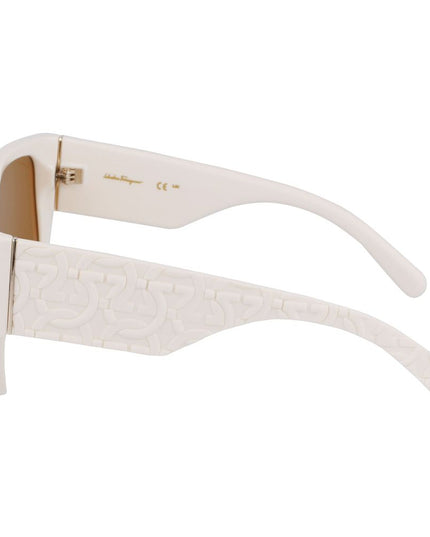 Ferragamo White Bio Injected Sunglasses