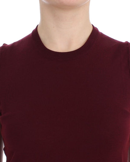 Dolce & Gabbana Red Sleeveless Crewneck Vest Pullover