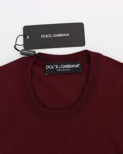 Dolce & Gabbana Red Sleeveless Crewneck Vest Pullover