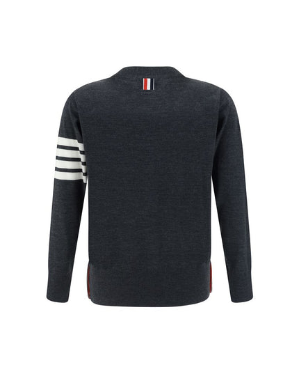 Thom Browne Gray Fleece Wool Cardigan