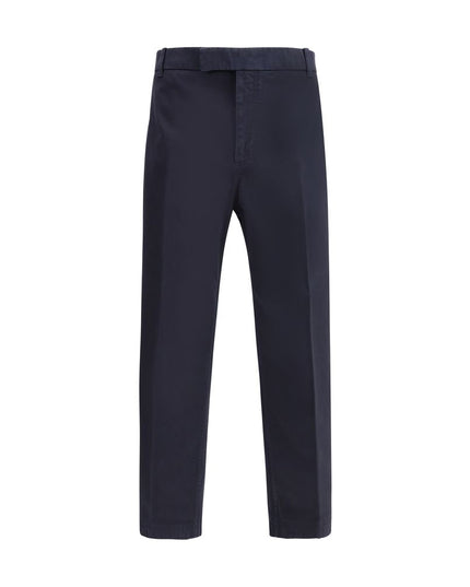 Thom Browne Blue Cotton Casual Pants