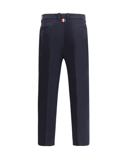 Thom Browne Blue Cotton Casual Pants