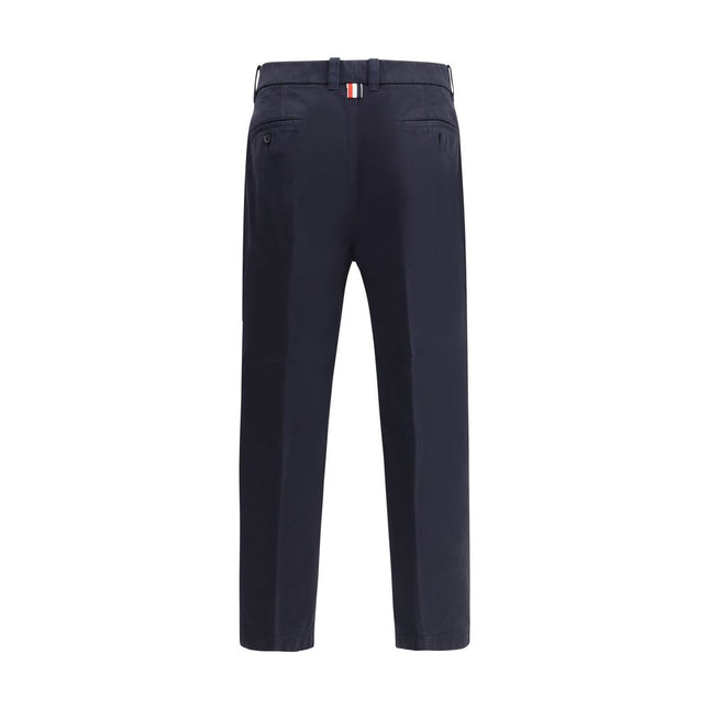 Thom Browne Blue Cotton Casual Pants