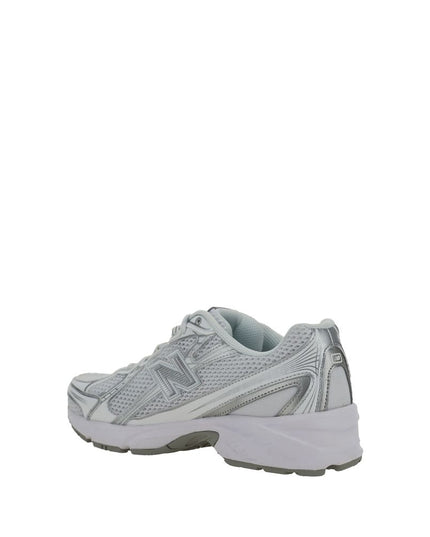 New Balance White Polyurethane Athletic Sneakers