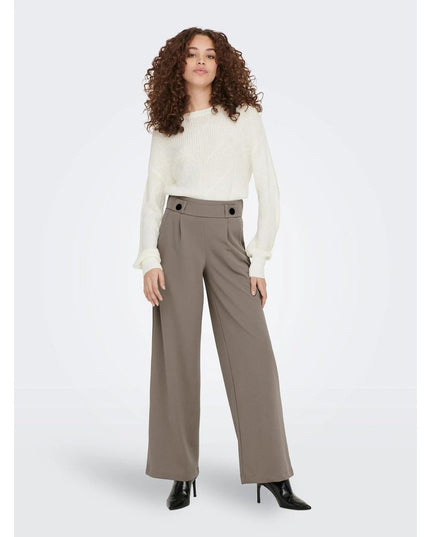 Jacqueline De Yong Brown Polyester Pant