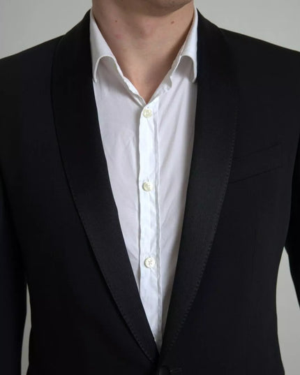 Dolce & Gabbana Black Wool Single Breasted MARTINI Blazerclothing