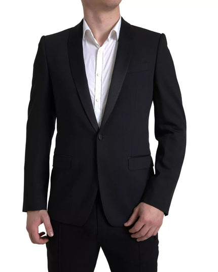 Dolce & Gabbana Black Wool Single Breasted MARTINI Blazerclothing