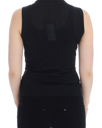 Dolce & Gabbana Black Sleeveless Crewneck Vest Pullover