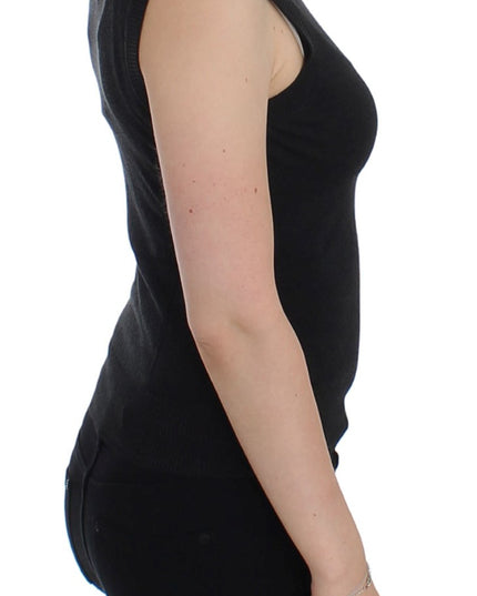 Dolce & Gabbana Black Sleeveless Crewneck Vest Pullover