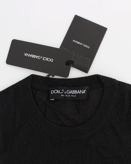 Dolce & Gabbana Black Sleeveless Crewneck Vest Pullover