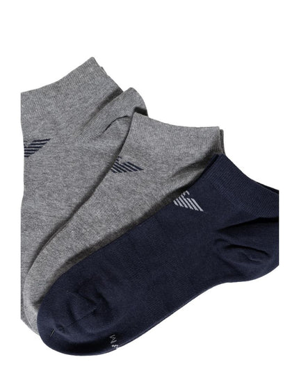Emporio Armani Underwear Blue Cotton Socks