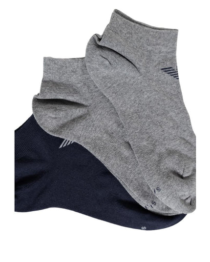 Emporio Armani Underwear Blue Cotton Socks