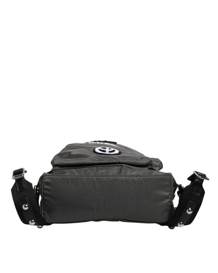 Dolce & Gabbana Gray Nylon Prince Forever School Travel Backpack Bag