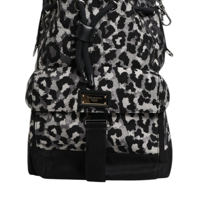 Dolce & Gabbana Multicolor Leopard Jacquard Hobo Crossbody Borse Bag