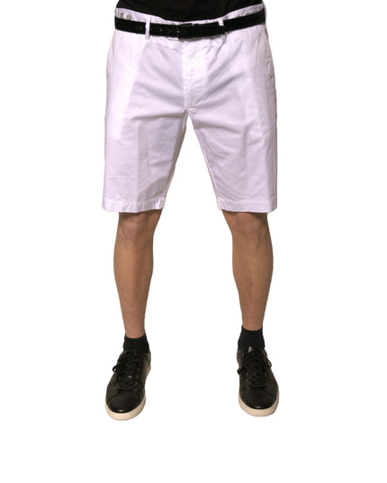 Dolce & Gabbana White Chinos Cotton Stretch Casual Shorts