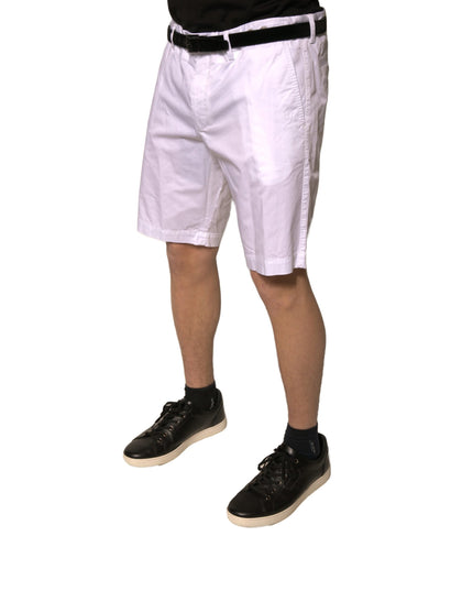 Dolce & Gabbana White Chinos Cotton Stretch Casual Shorts