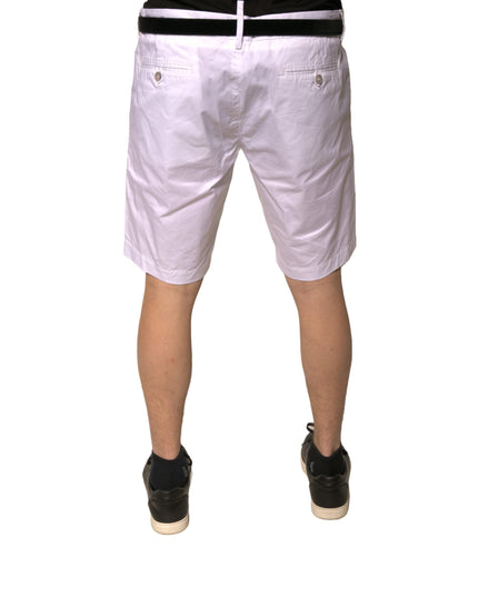 Dolce & Gabbana White Chinos Cotton Stretch Casual Shorts