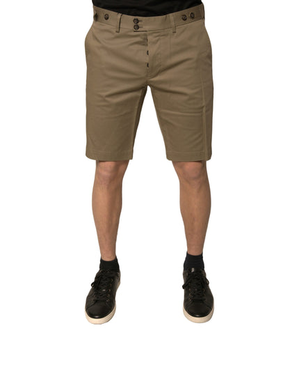 Dolce & Gabbana Brown Chino Cotton Stretch Casual Shorts