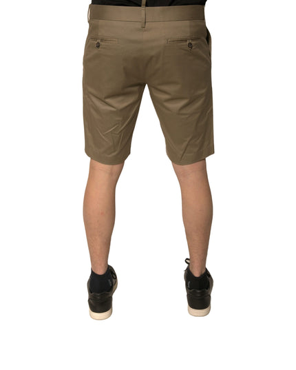 Dolce & Gabbana Brown Chino Cotton Stretch Casual Shorts