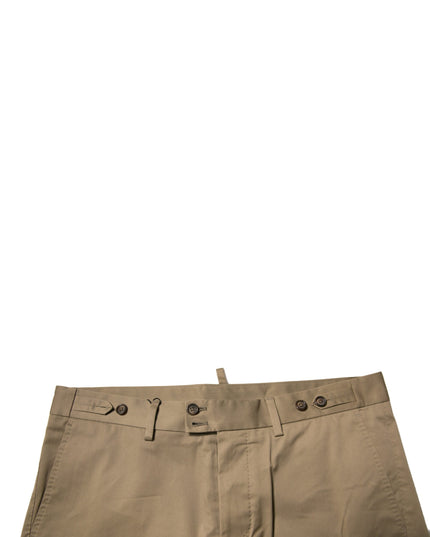 Dolce & Gabbana Brown Chino Cotton Stretch Casual Shorts