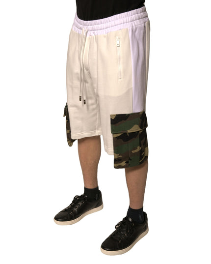 Dolce & Gabbana Beige Cotton Men Casual Cargo Bermuda Shorts