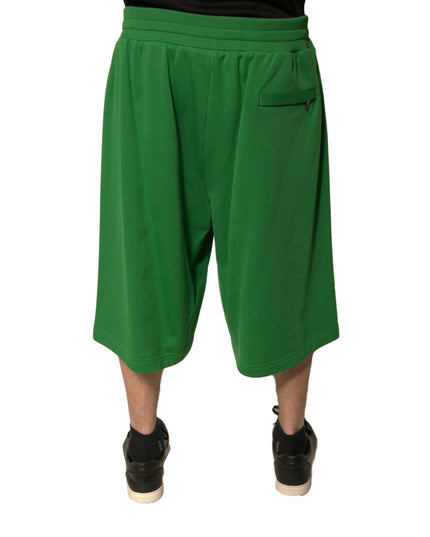 Dolce & Gabbana Green Cotton Blend Men Bermuda Shorts
