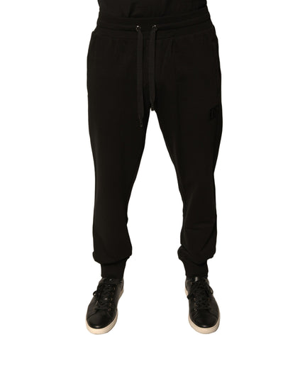 Dolce & Gabbana Black Cotton Jogger Men Sweatpants Pants