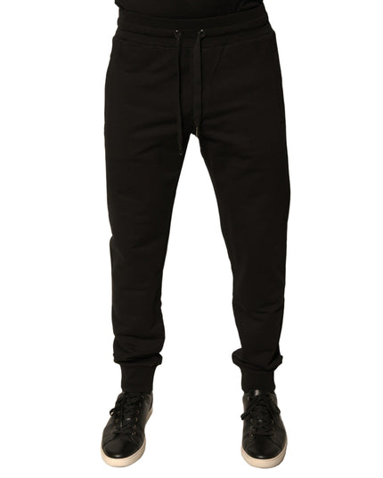 Dolce & Gabbana Black Cotton Jogger Men Sweatpants Pants